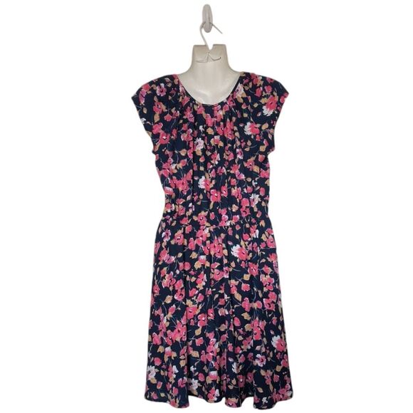 LC Lauren Conrad Dark Blue Floral Dress - Picture 2 of 5